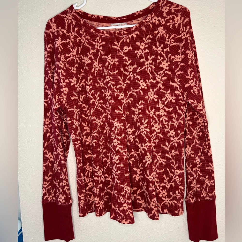 Floral Red Women's Top